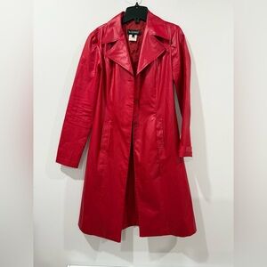 Le Chateau Vibrant Red Trench Coat
